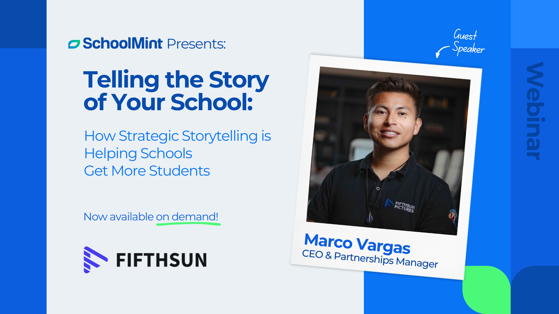 April Webinar - Telling the Story of Your School with Marco Vargas