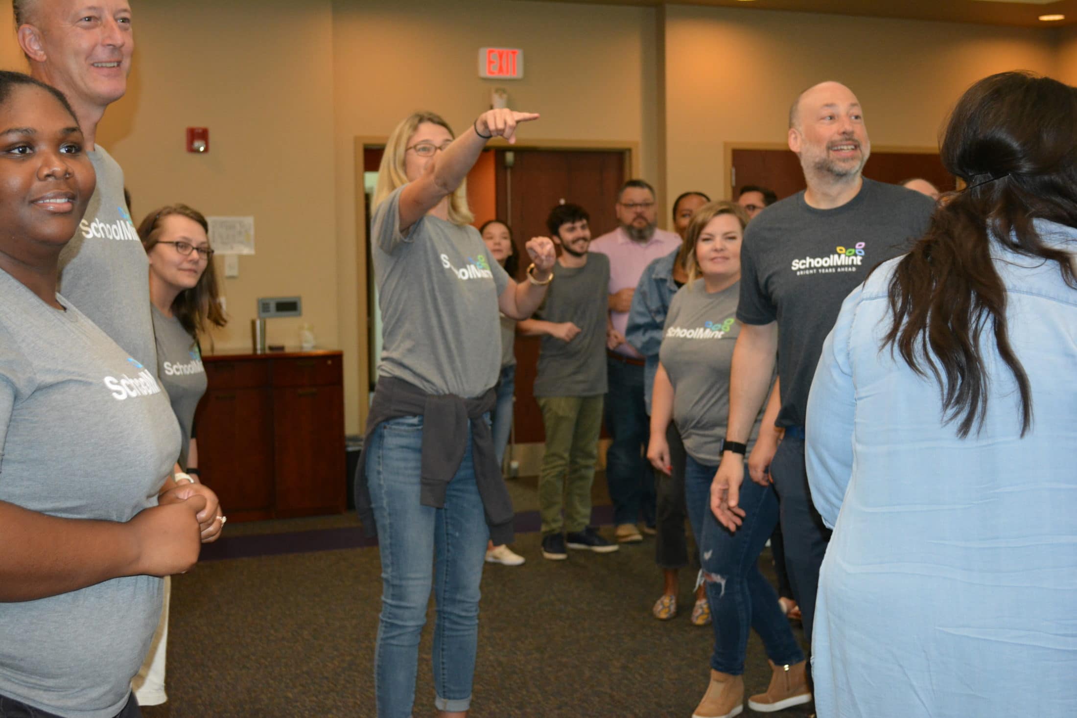 SchoolMint employees interactive training