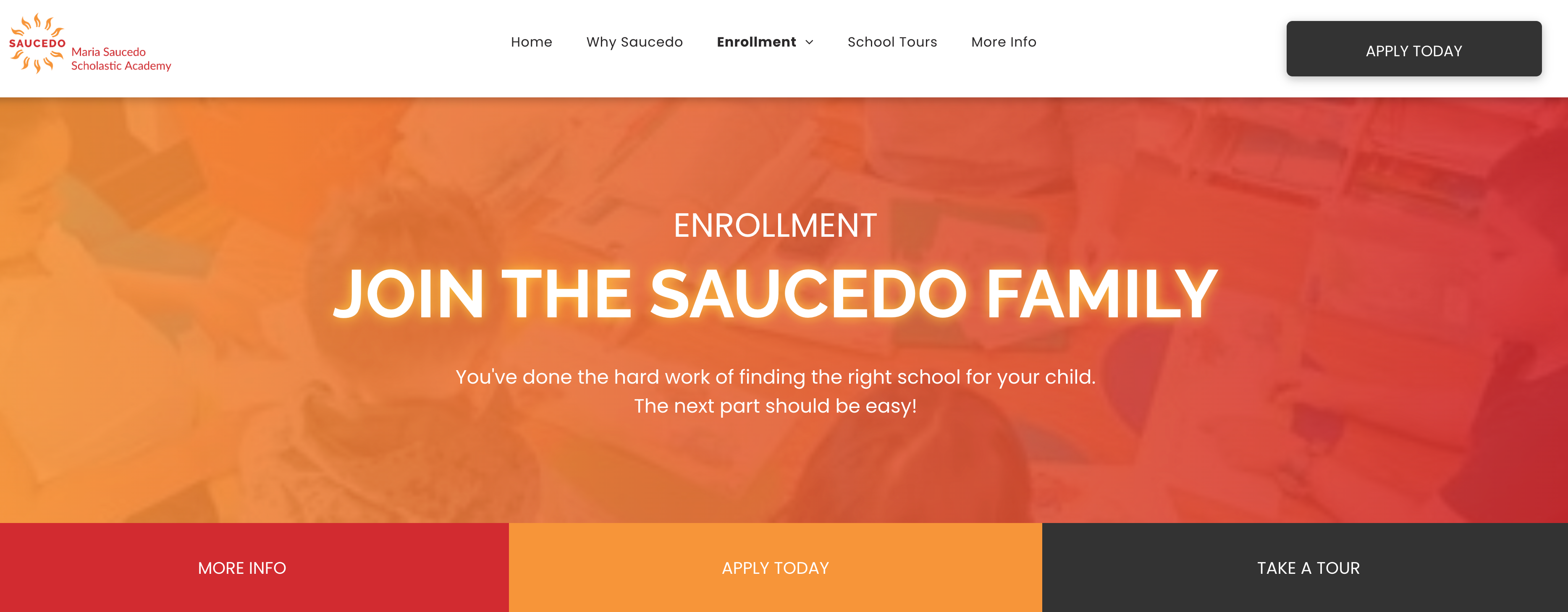 maria saucedo scholastic academys schoolmint engage enrollment microsite for parents