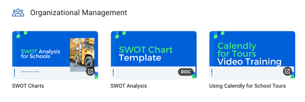 organizational management resources in schoolmint enrollment academy
