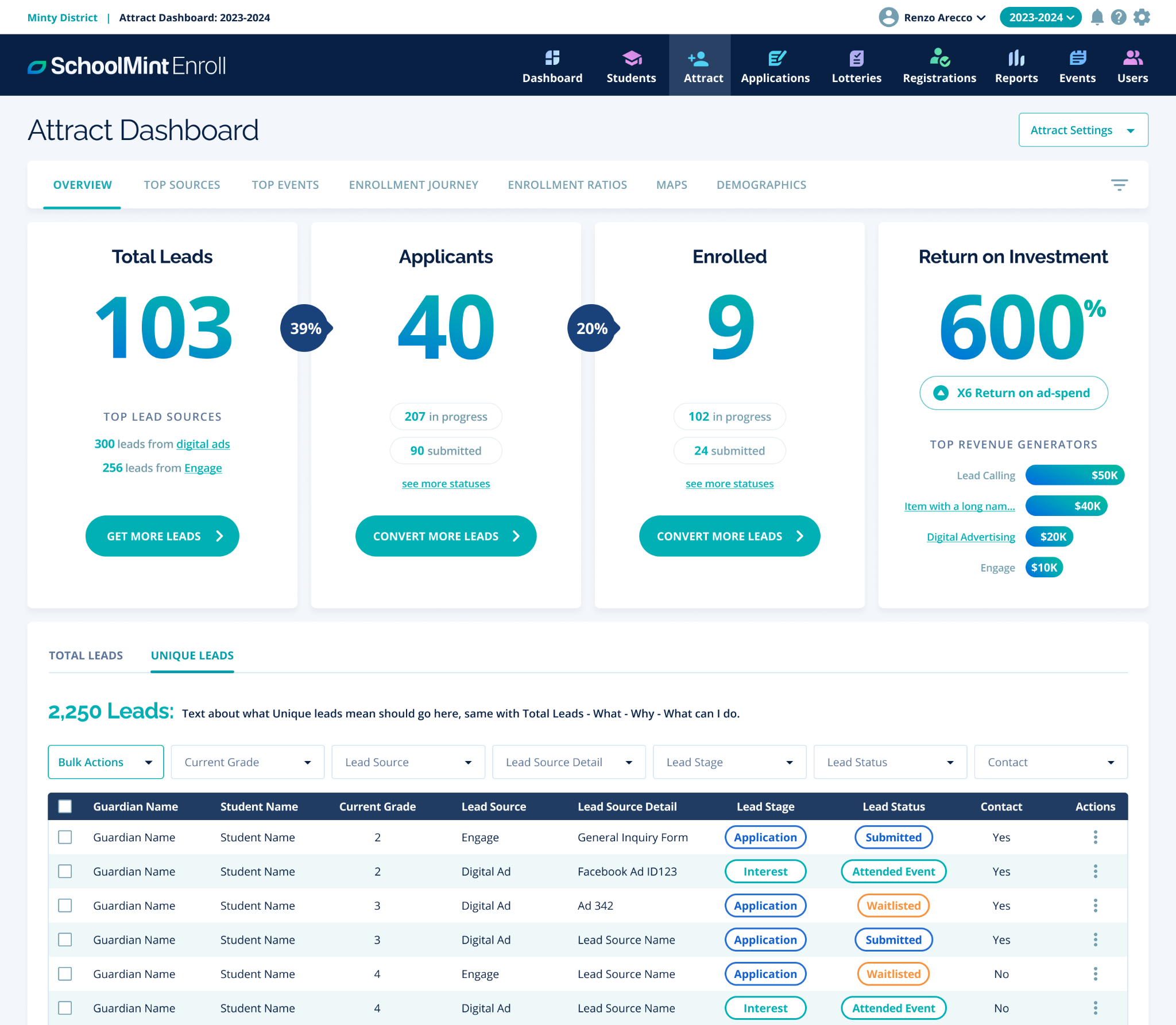schoolmint enrolls new recruitment module and crm dashboard