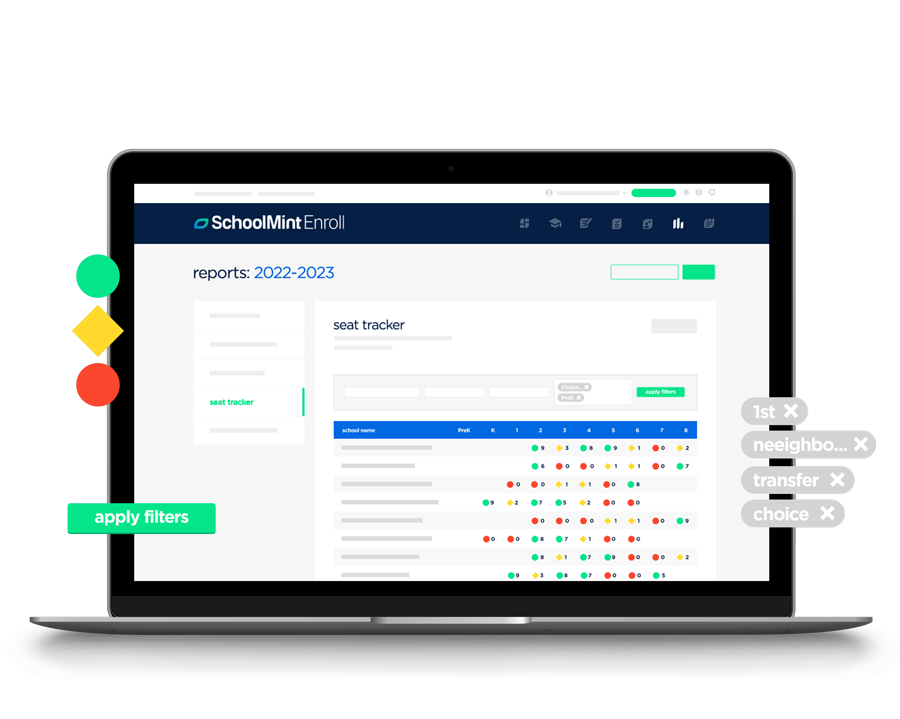 seat tracker feature inside schoolmint enroll