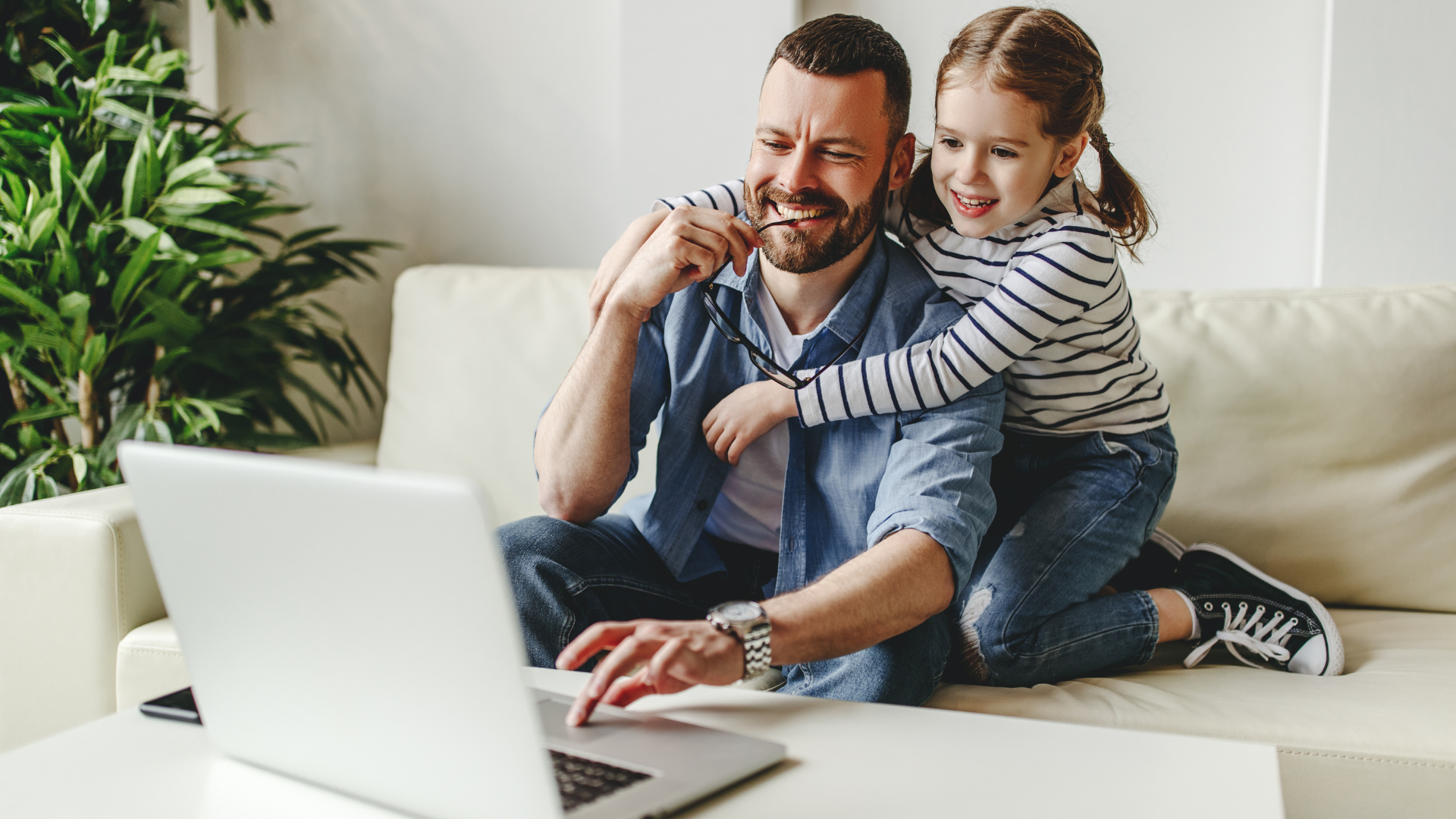 dad and young daughter awaiting lottery results